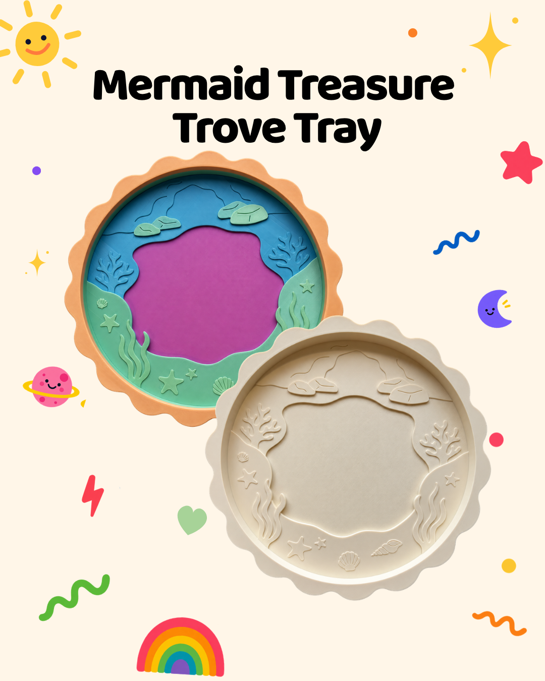 Scalloped Mermaid Treasure Trove Tray