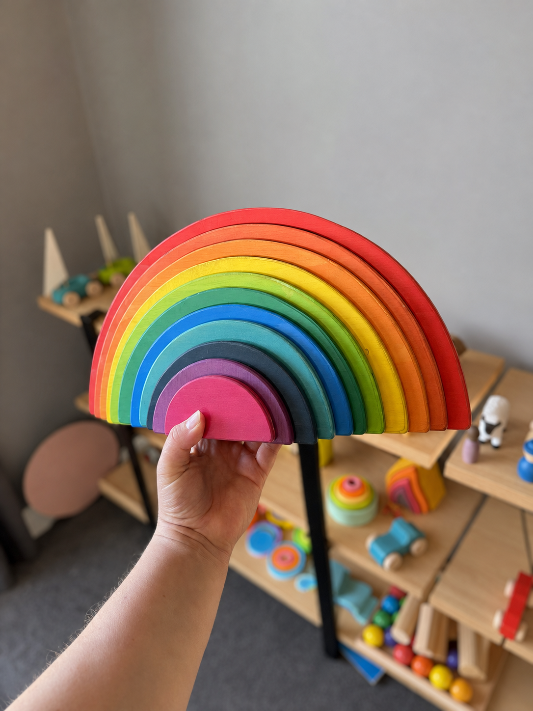 Classic Rainbow Wooden Semi Circles