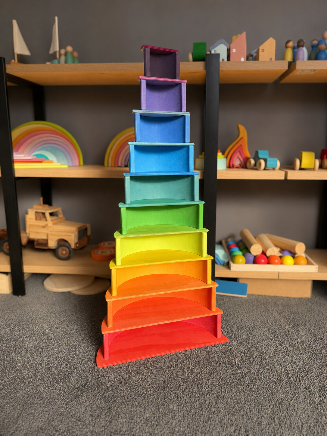Classic Rainbow Wooden Semi Circles
