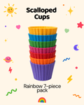 Rainbow Scalloped Cups
