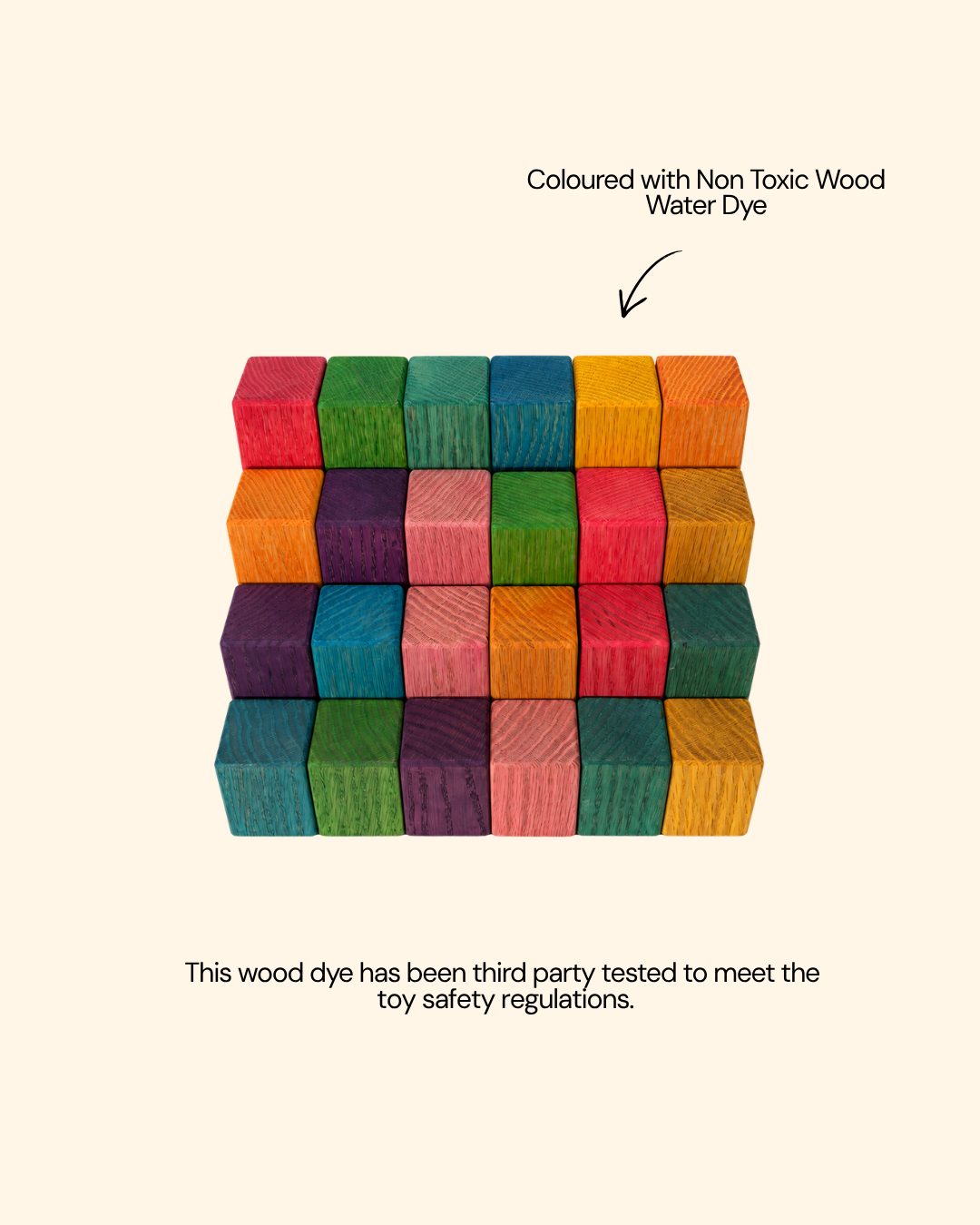 Coloured 24 Piece Wooden Blocks