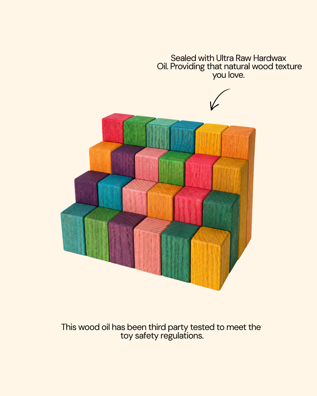 Coloured 24 Piece Wooden Blocks